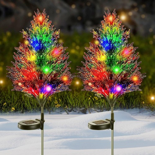 Solar christmas tree stake - 2x,