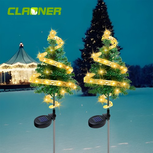 Solar christmas tree - 2x, stake