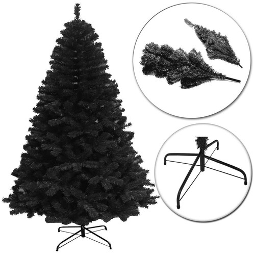 Black christmas tree halloween - black,