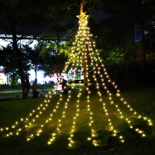 Waterfall tree lights - waterfall,