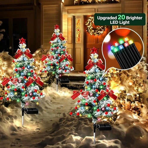 Solar christmas cedar tree - cedar,