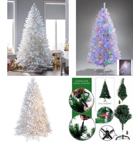 Pre lit christmas tree - tree, white