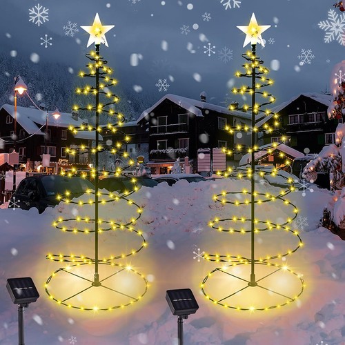2pcs led christmas tree - christmas, solar