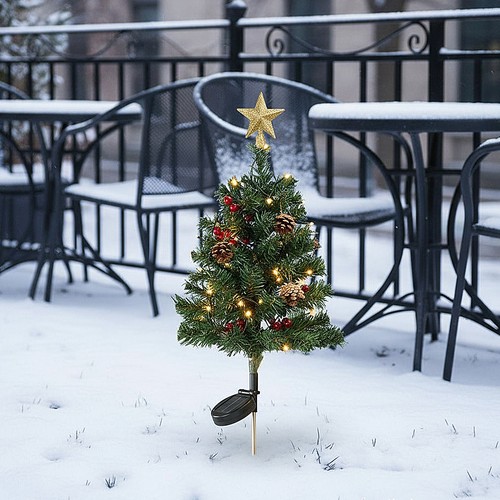 Solar mini christmas tree - solar,
