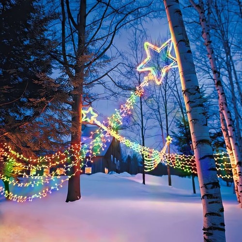 Christmas lights falling - lights,