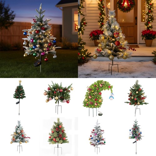 Solar christmas tree - solar, stake