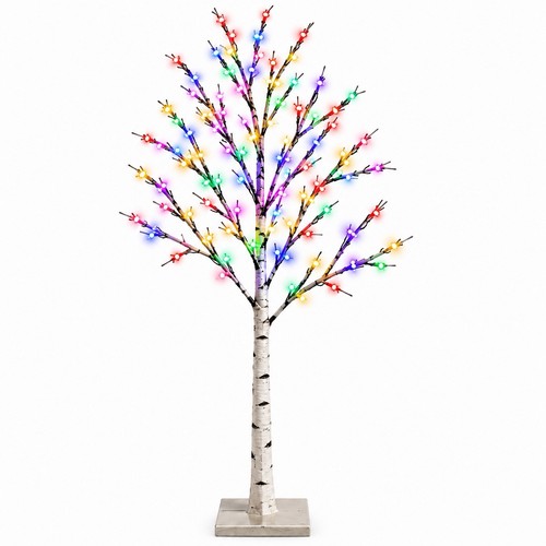 Led birch tree 136 multi - 2.4m,