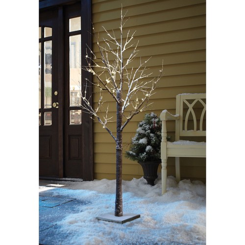 Led christmas snow tree - led,