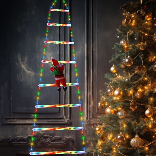 Santa claus climbing rope - santa,