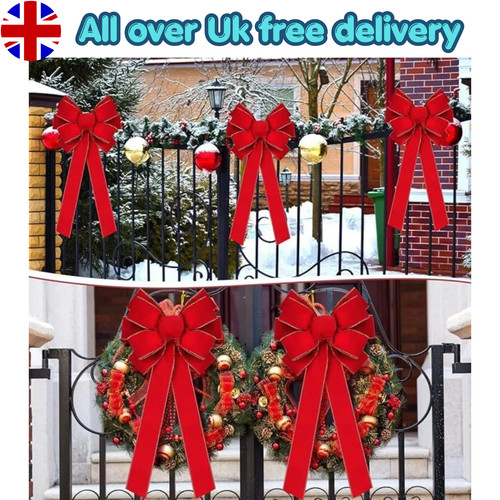 Christmas bows red outdoor - christmas,