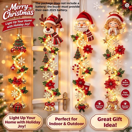 Glowing christmas door - door, hanger