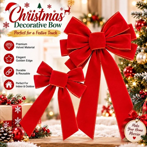 Christmas bows red - red, outdoor